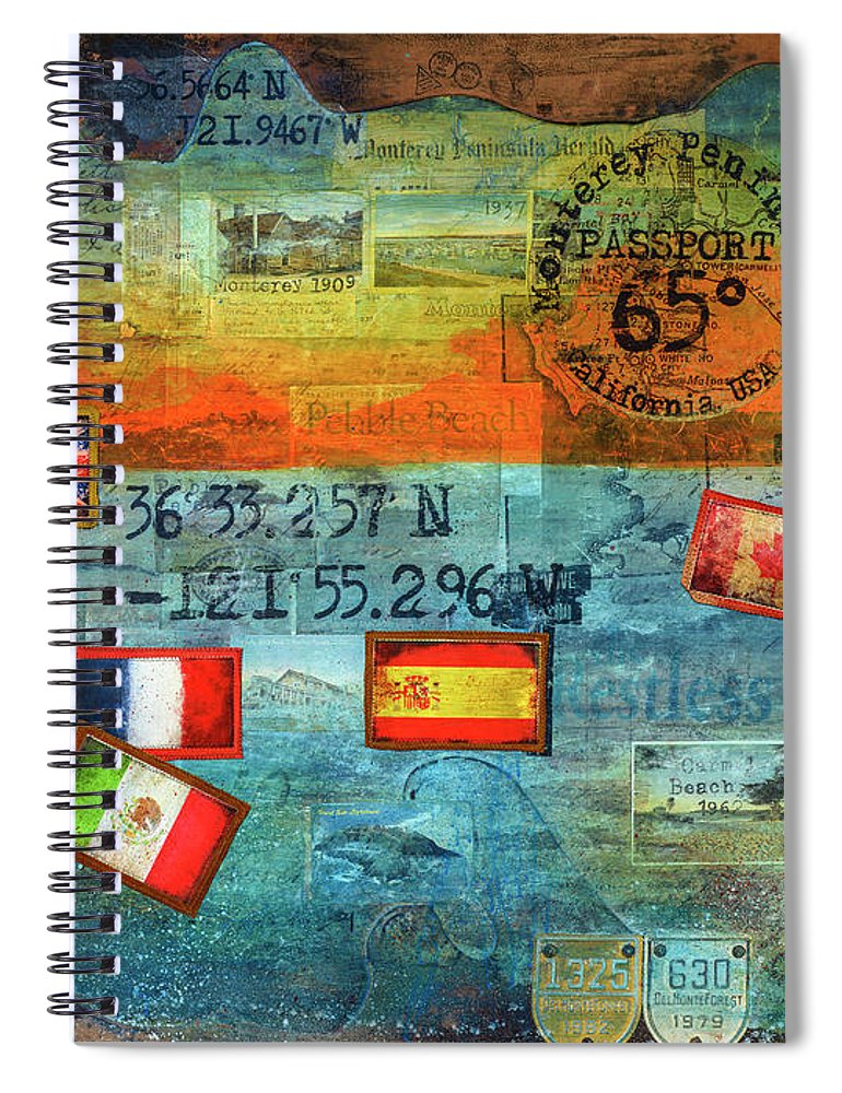 65 Degrees Monterey Peninsula California Passport - Spiral Notebook