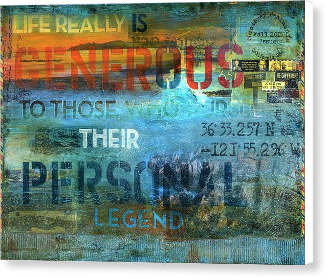 Passport Series: 65 Degrees Monterey Peninsula “Life is really generous..." - Canvas Print
