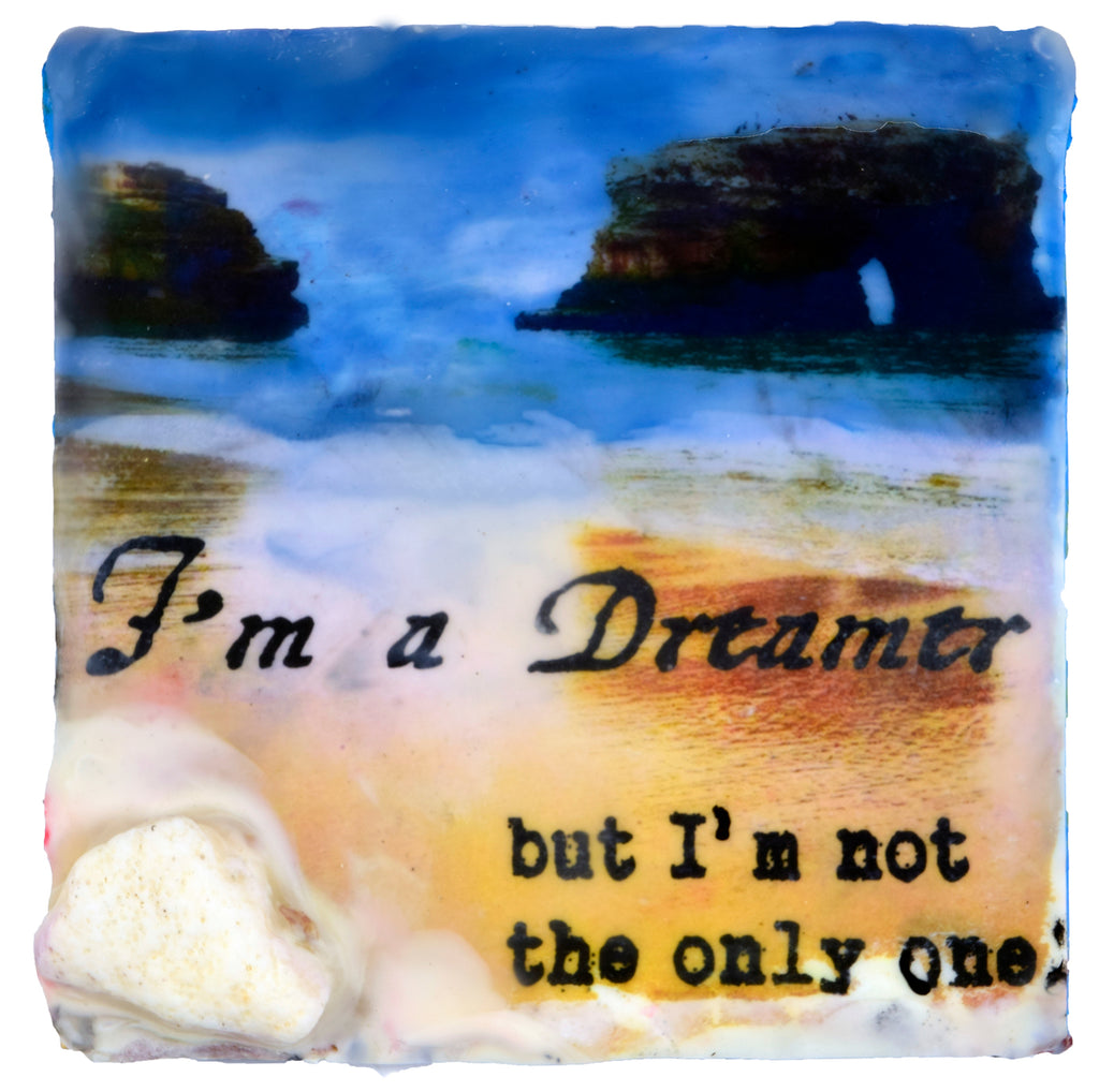 Sea Echoes Series V3 I'm A Dreamer But I'm Not The Only One Encaustic Mixed Media