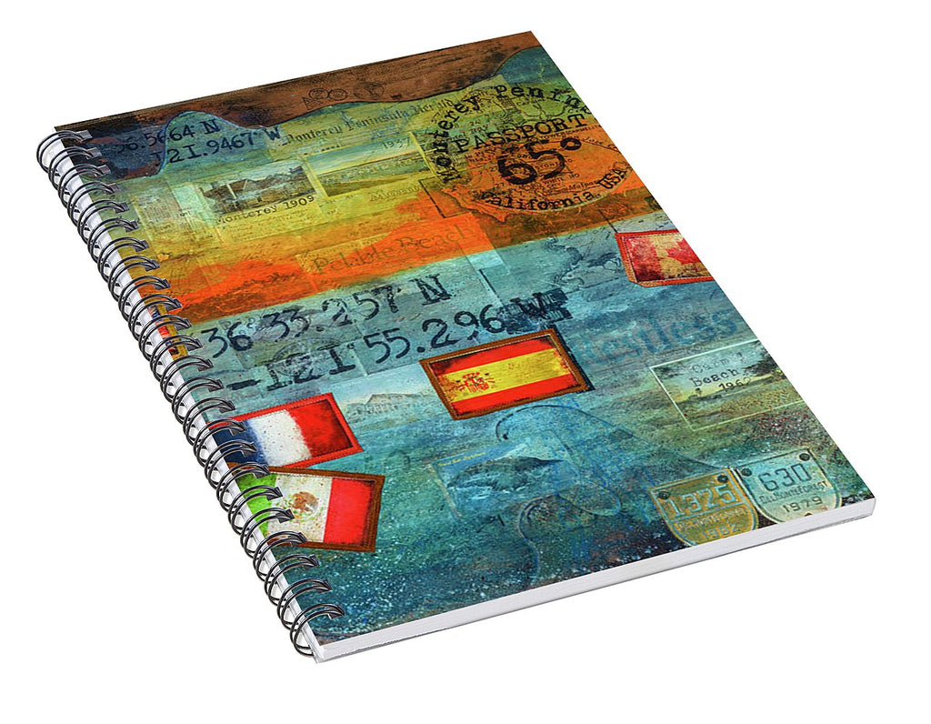 65 Degrees Monterey Peninsula California Passport - Spiral Notebook