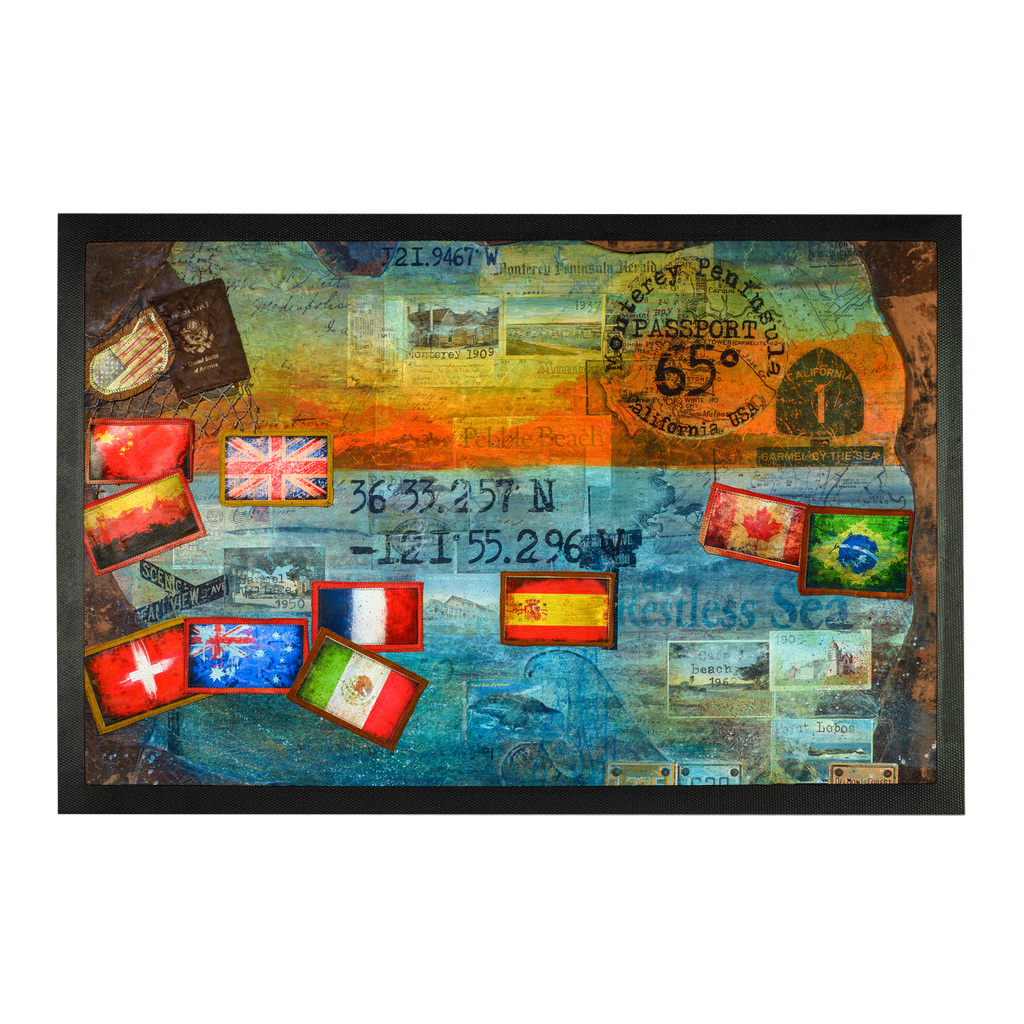 65 Degrees: Monterey Peninsula California Passport ﻿- Doormat