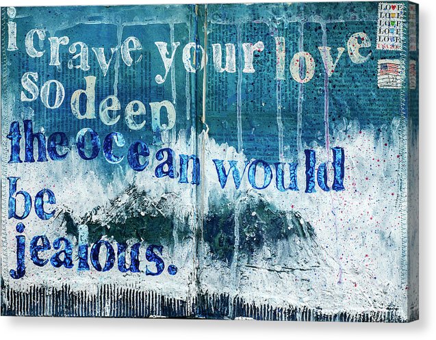 Jocelyn's Art Journal Pages Collector Series: "I Crave Your Love So Deep" - Canvas Print