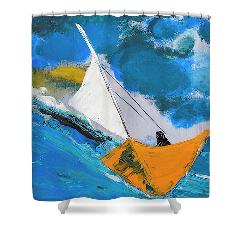 Journey To The Lighthouse - Shower Curtain