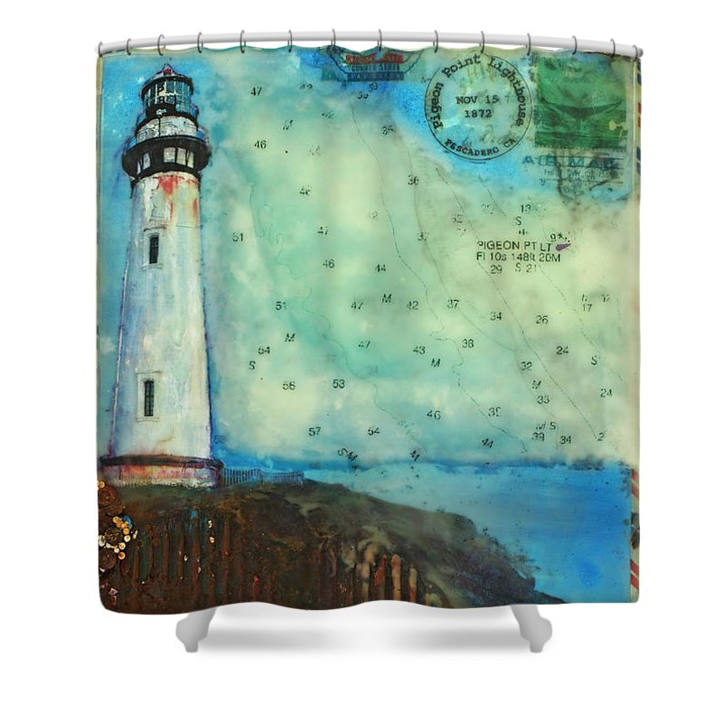 Journey To The Lighthouse Pigeon Point, Pescadero California - Shower Curtain