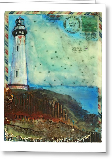 Journey To The Lighthouse Pigeon Point, Pescadero California - Greeting Card