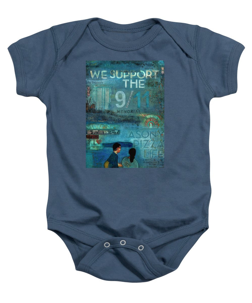 Tribute To Nyc Sept 11 Twin Towers - Baby Onesie